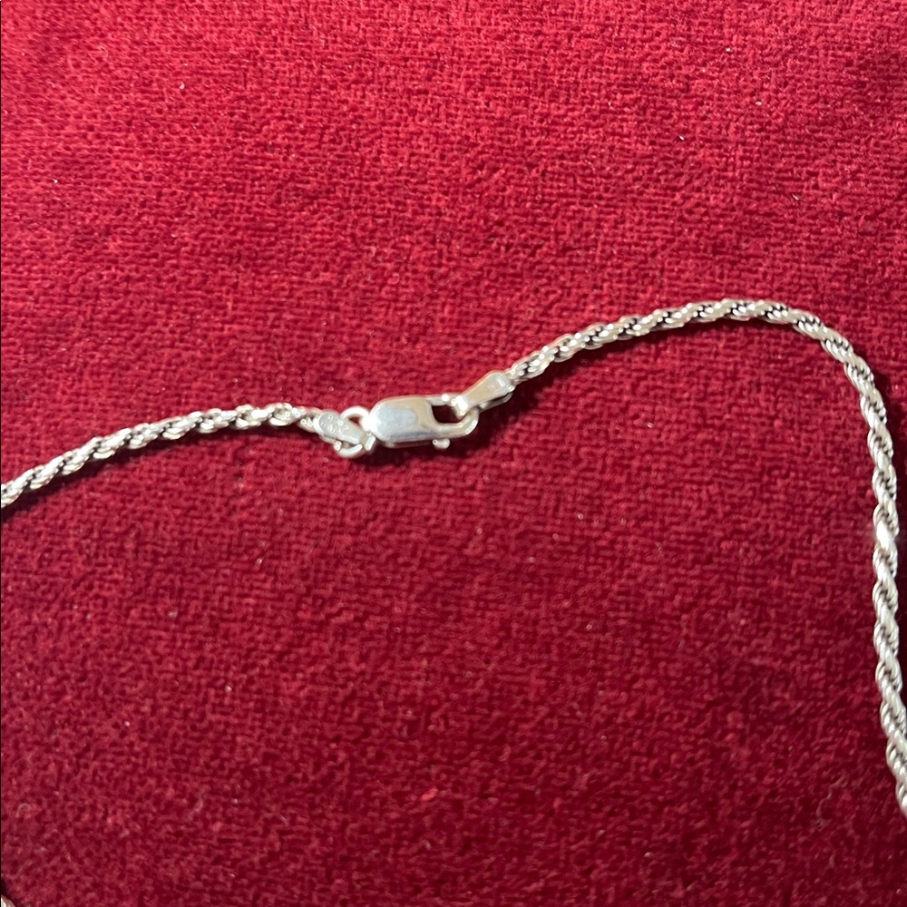Sterling and Turquoise Cross Pendant Necklace - Picture 5 of 5